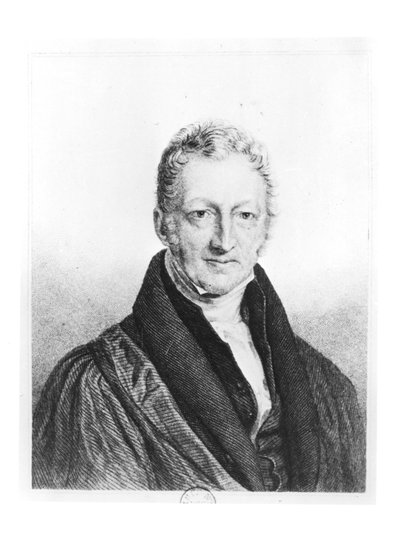 Ritratto di Thomas Robert Malthus (1766-1834) inciso da Fournier per il 